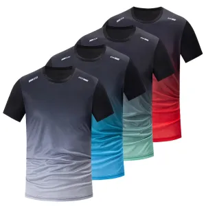 4 Pack Men's Quick-Dry Sports T-Shirts – Breathable Gym & Running Tees