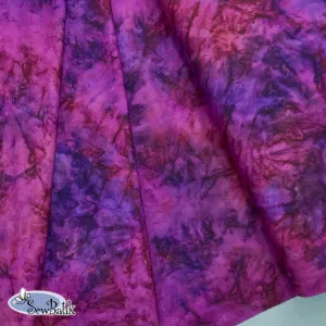 45" Batik Rayon - Hand Dyed - Sangria [ 42" CUT ONLY ]