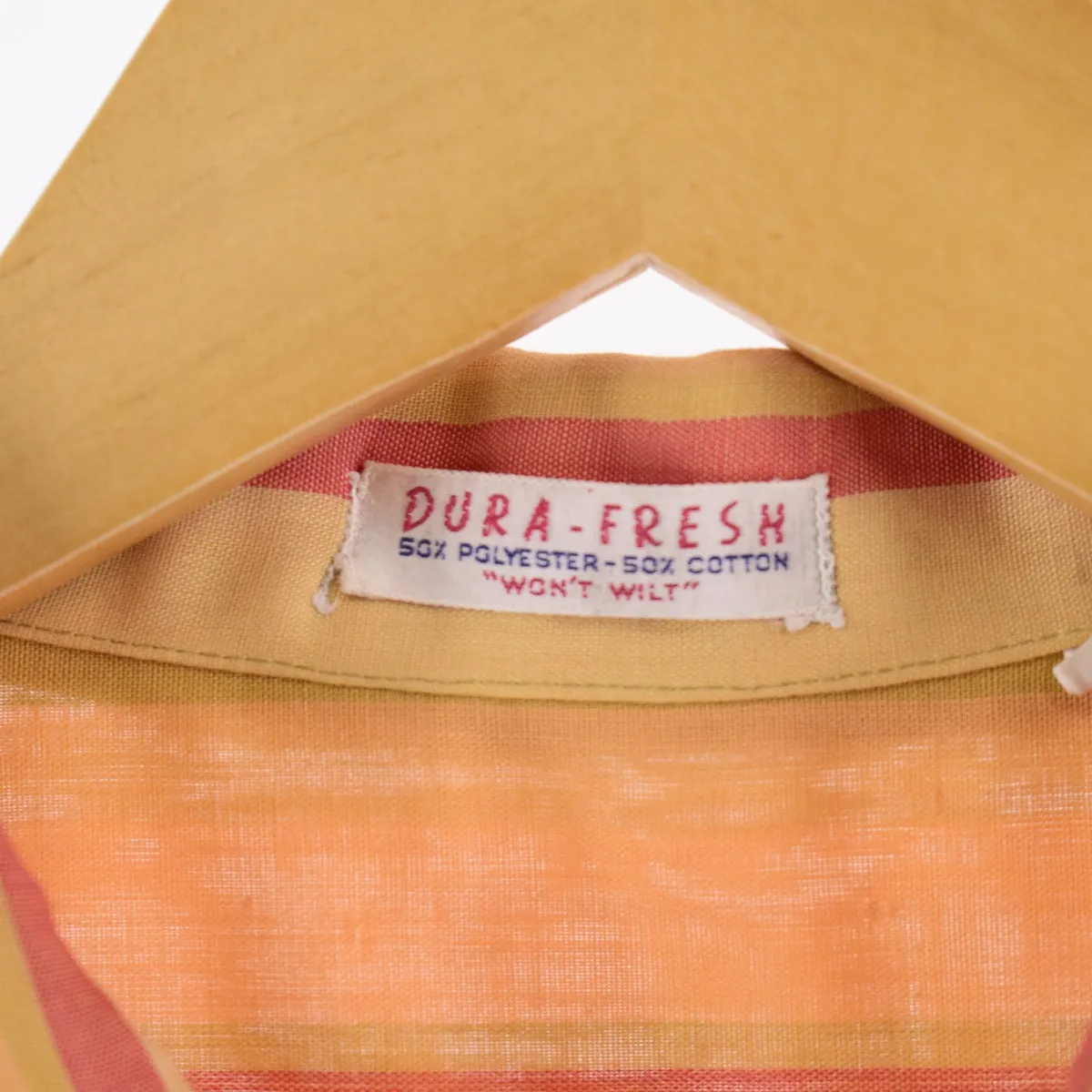 70'S DURA-FRESH Short Sleeve Striped Shirt Men's XL Vintage /eaa341318
