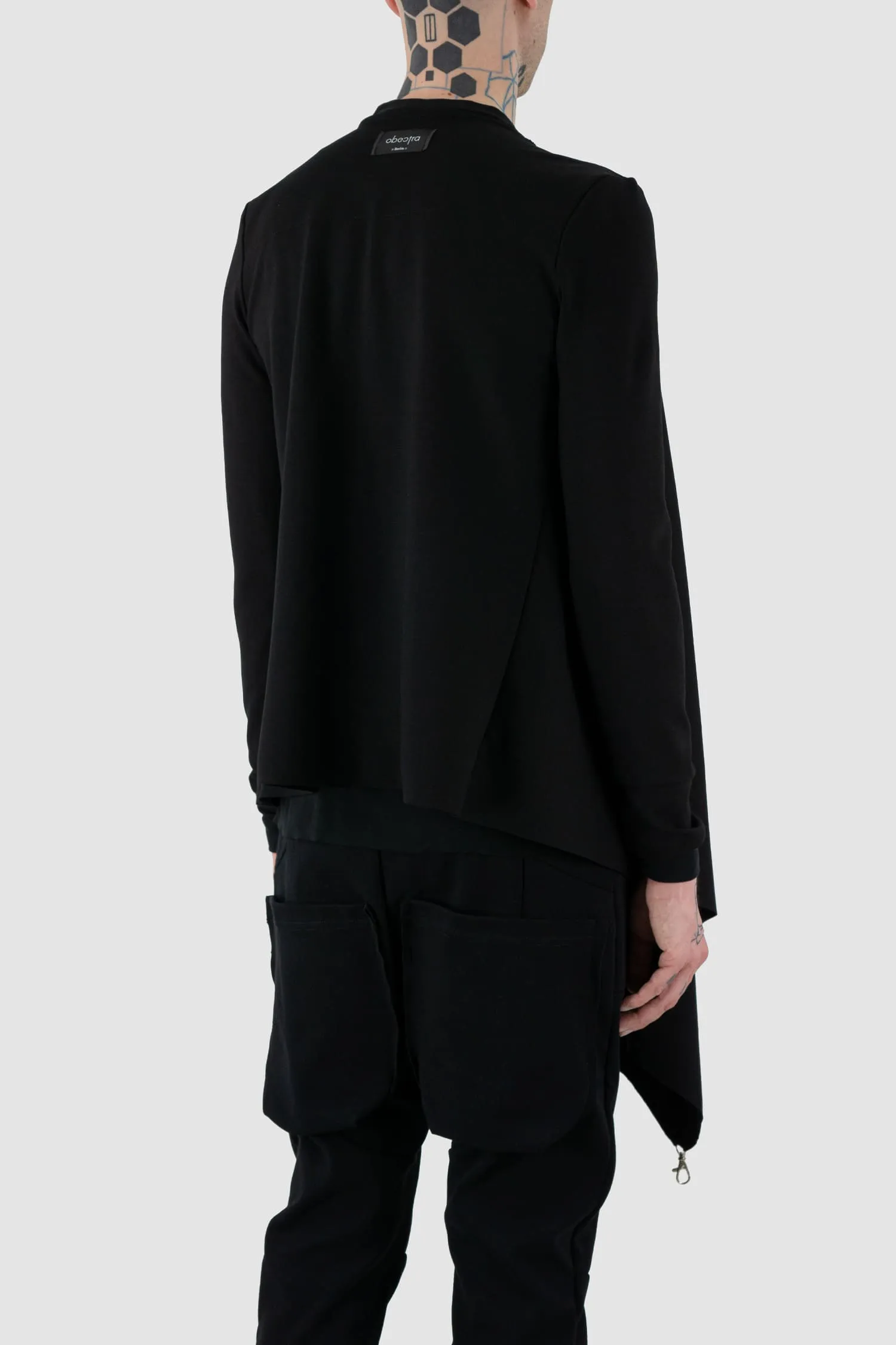Adjustable Clip Viscose Cardigan Sweater