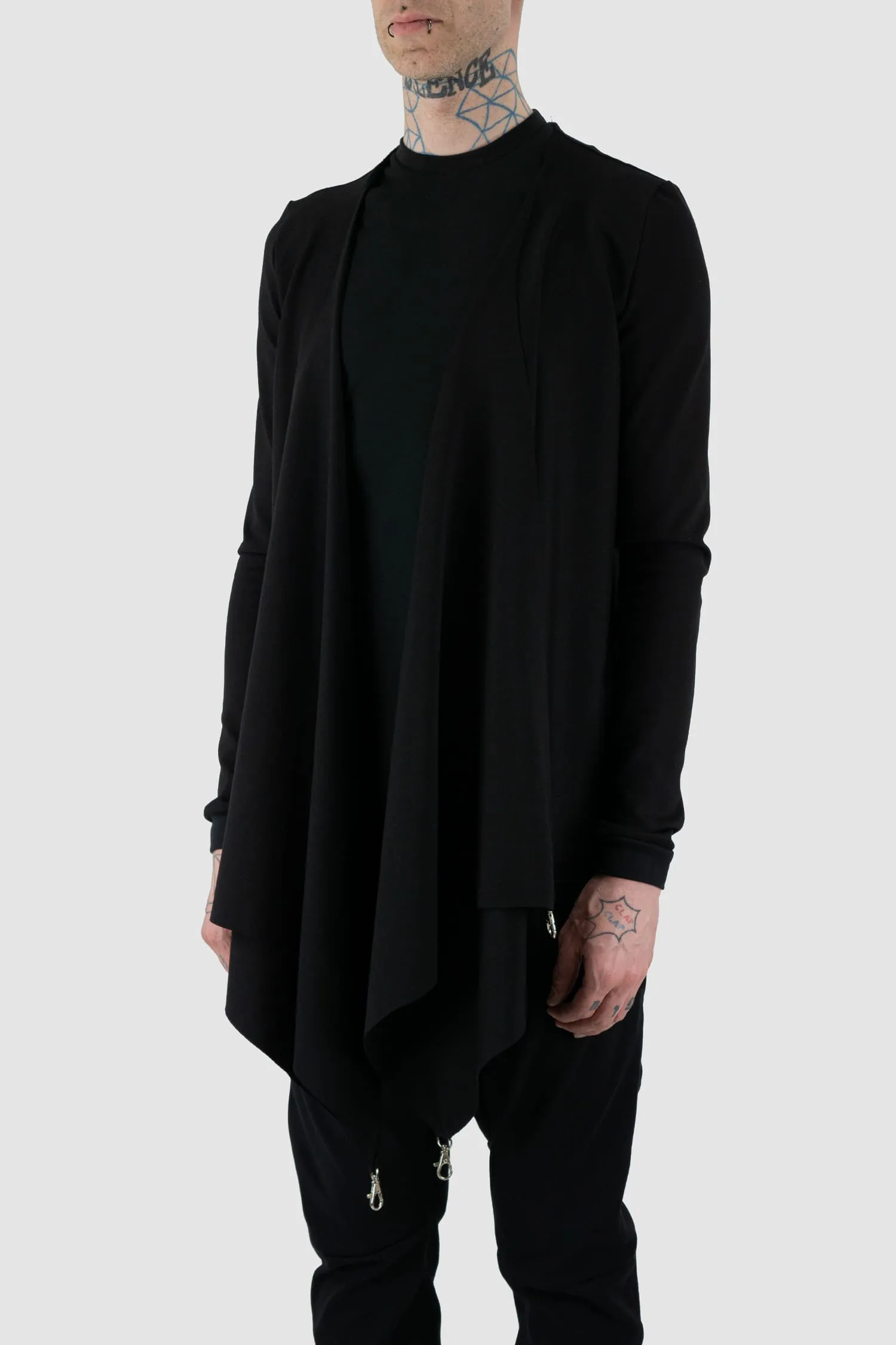Adjustable Clip Viscose Cardigan Sweater