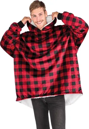 Bare Home Wearable Blanket B-Cozy Hoodie - Soft Plush Sherpa - Warm and Cozy - Oversized Wearable Blanket - Adult & Kid Sizes