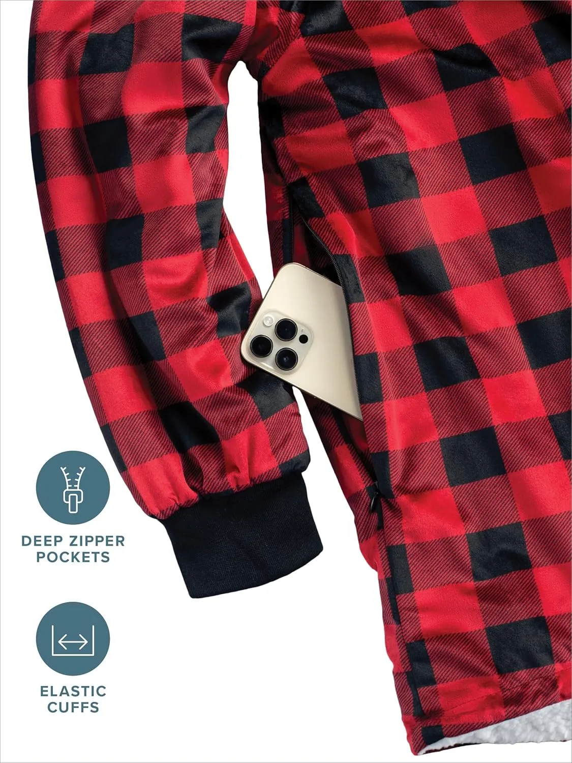 Bare Home Wearable Blanket B-Cozy Hoodie - Soft Plush Sherpa - Warm and Cozy - Oversized Wearable Blanket - Adult & Kid Sizes