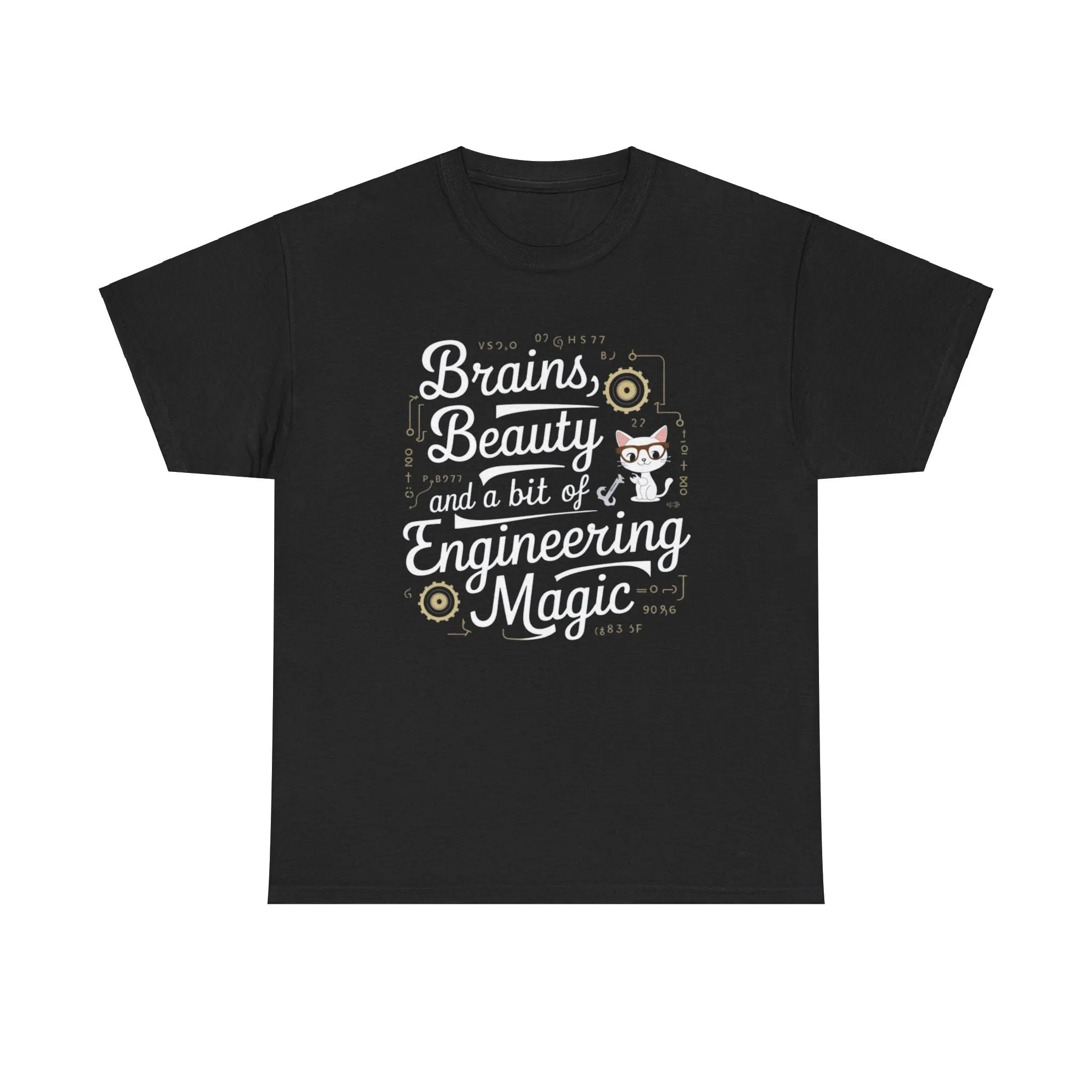 Brains Beauty & Bit of Engineering Magic Cotton T-Shirt