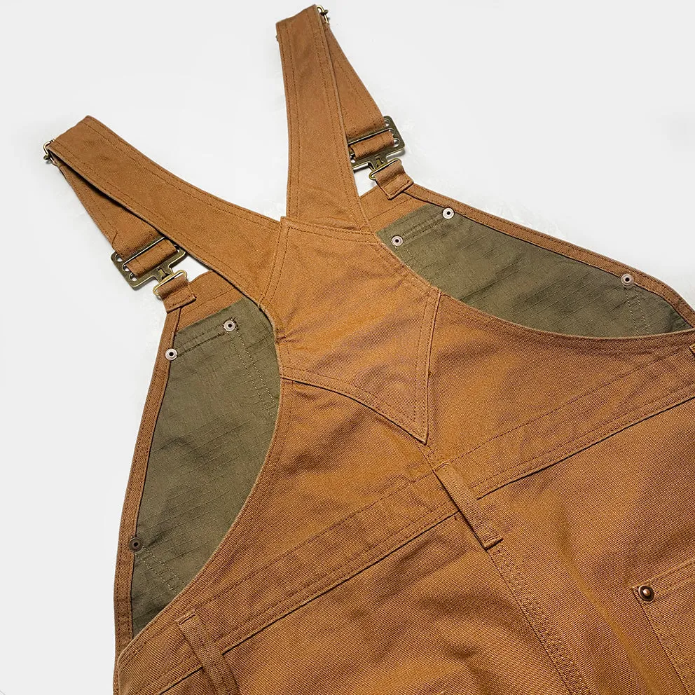 BZEN M.1097R GUTHRIE-CR REGULAR FIT 6  POCKETS DOUBLE PANEL FRONT CANVAS UNISEX OVERALL-12.5OZ-E0 RUST