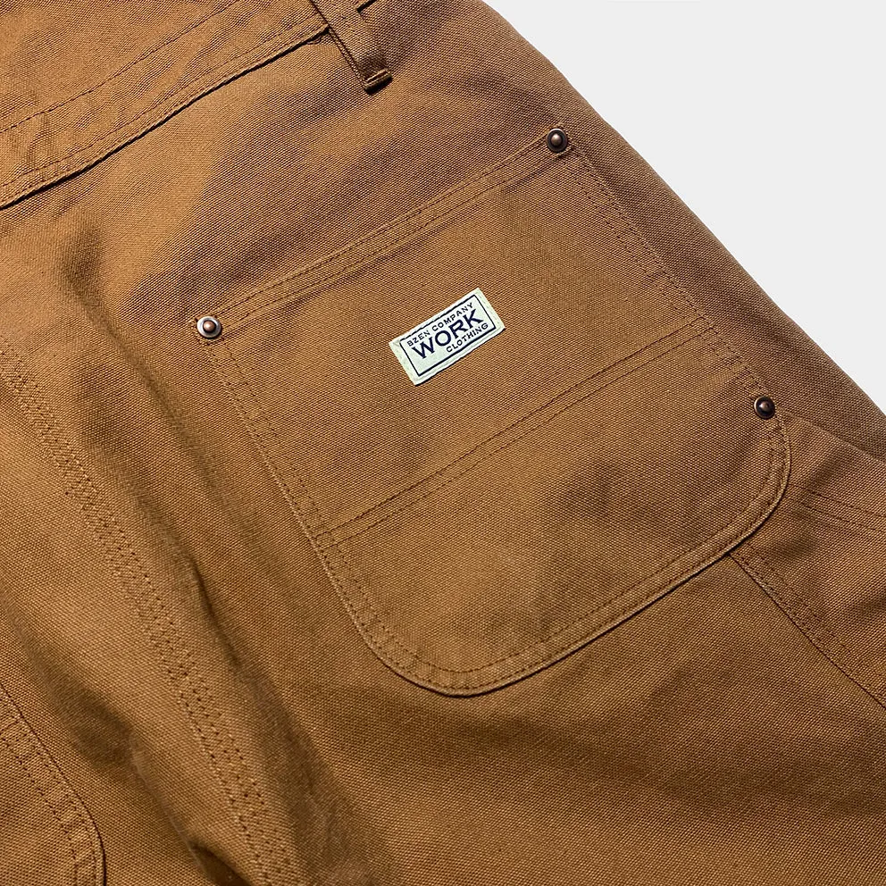 BZEN M.1097R GUTHRIE-CR REGULAR FIT 6  POCKETS DOUBLE PANEL FRONT CANVAS UNISEX OVERALL-12.5OZ-E0 RUST