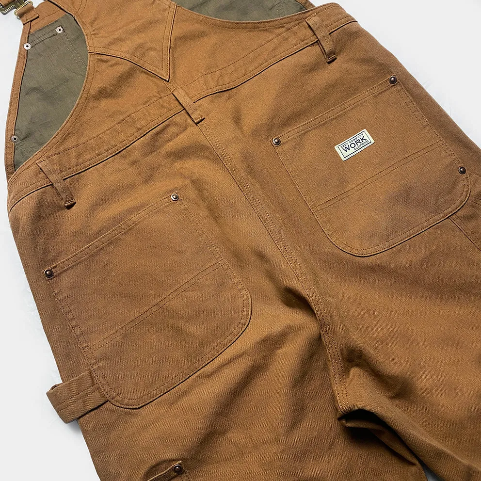 BZEN M.1097R GUTHRIE-CR REGULAR FIT 6  POCKETS DOUBLE PANEL FRONT CANVAS UNISEX OVERALL-12.5OZ-E0 RUST