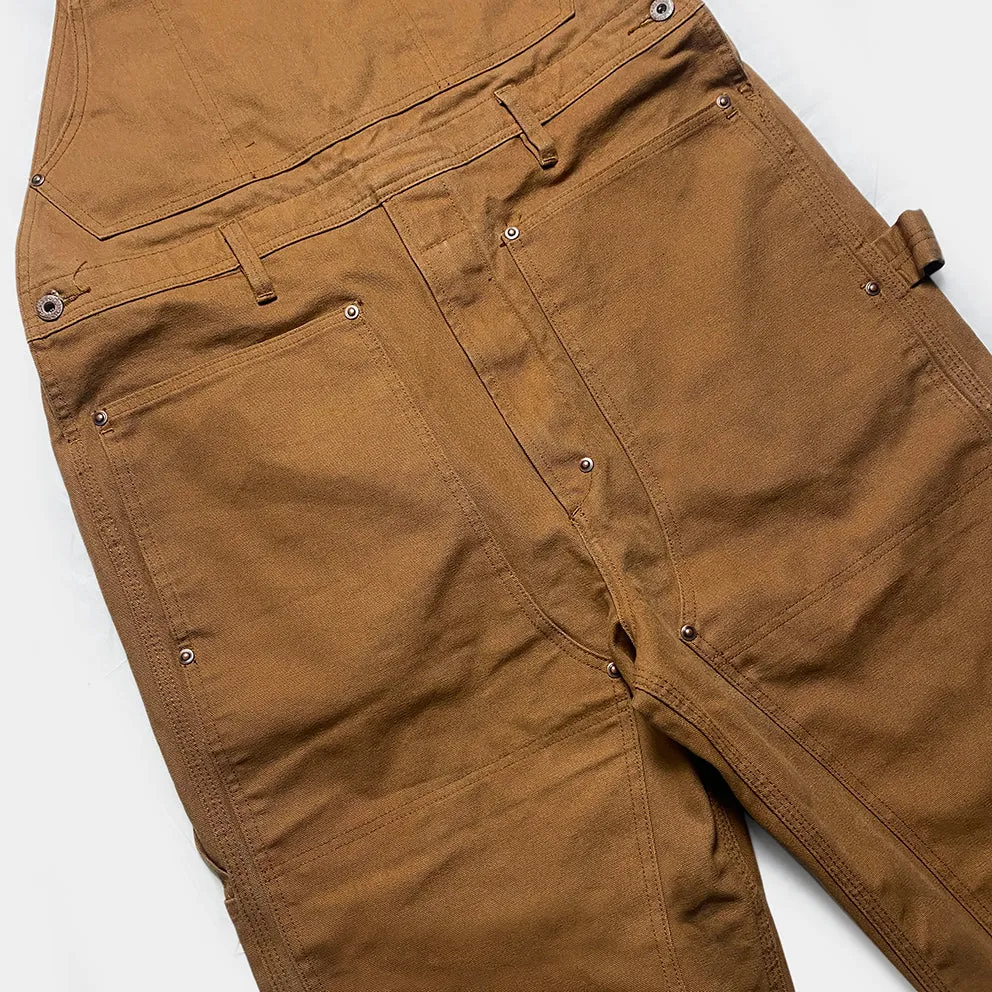 BZEN M.1097R GUTHRIE-CR REGULAR FIT 6  POCKETS DOUBLE PANEL FRONT CANVAS UNISEX OVERALL-12.5OZ-E0 RUST