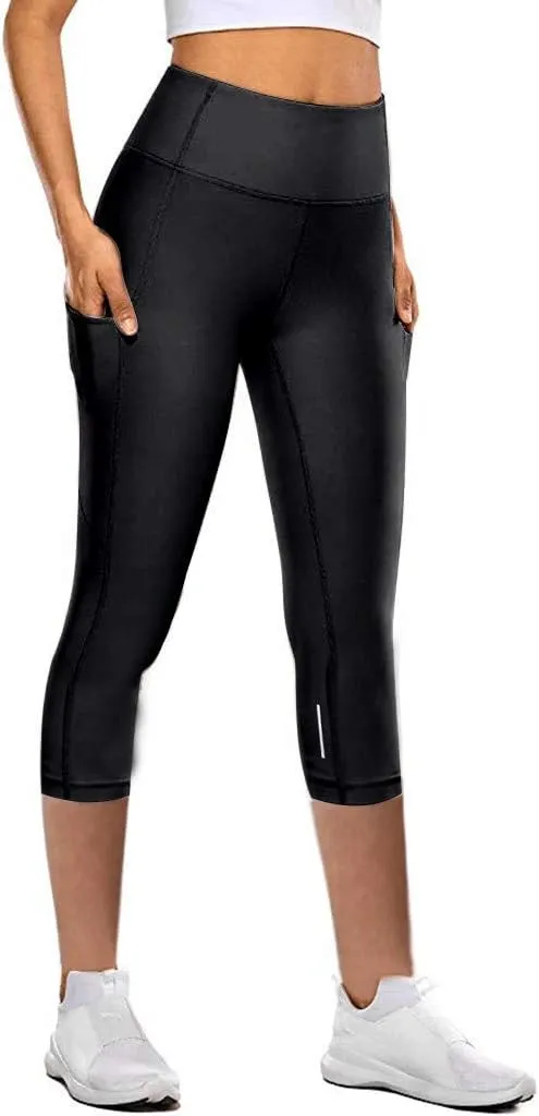 Capri Leggings for Women High Waist Capri Pants Workout Biker Slimming Athletic Gym Yoga Pants Casual Stretch Knee
