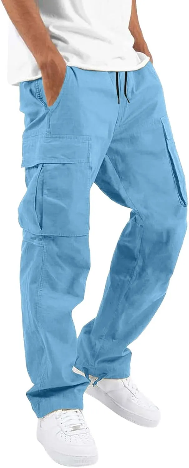 Cargo Pants for Men Relaxed Fit Men's Military Tactical Pants Big and Tall Work Hiking Trousers Workout Joggers Baggy