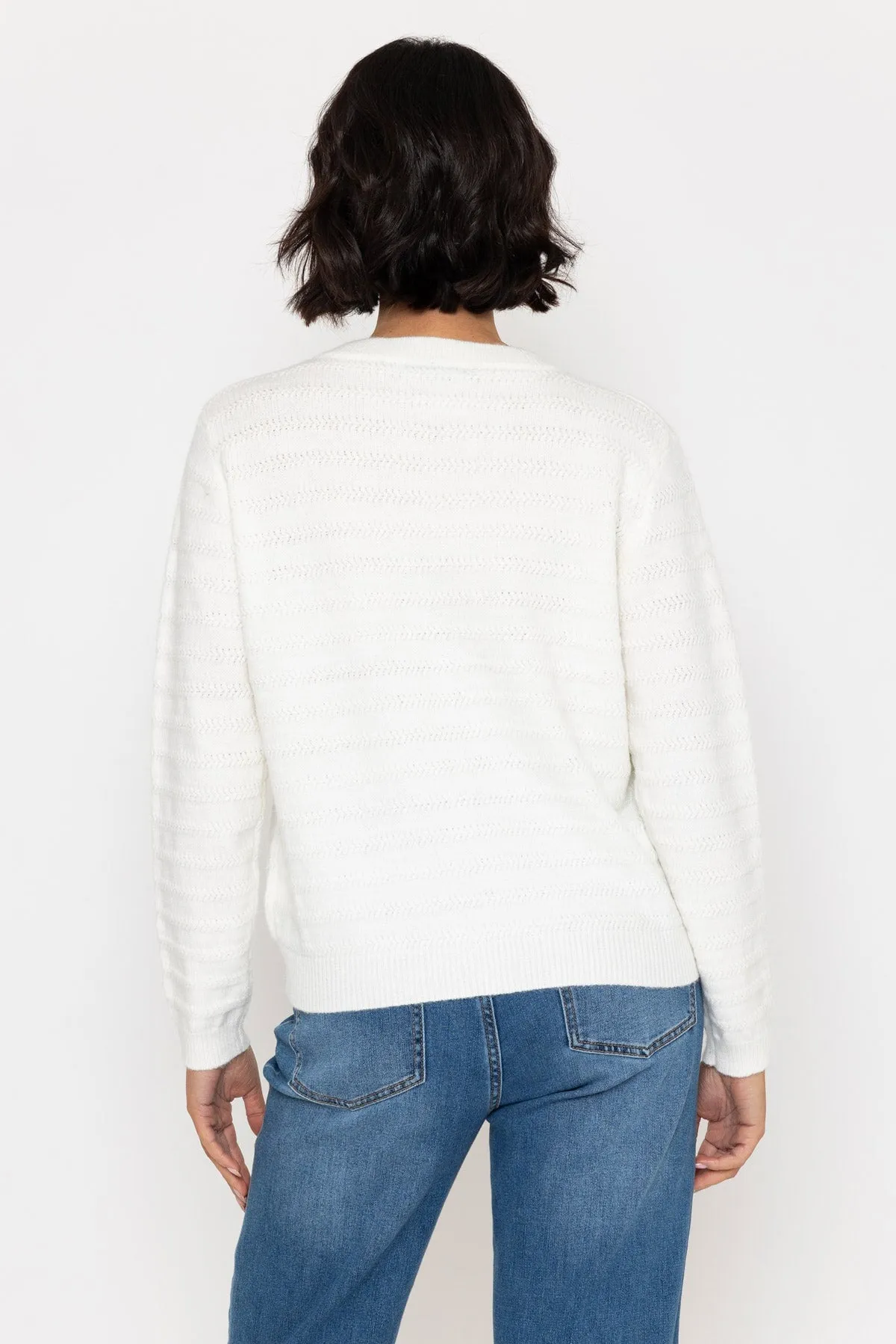 Cashmere Blend Cardigan in Ecru