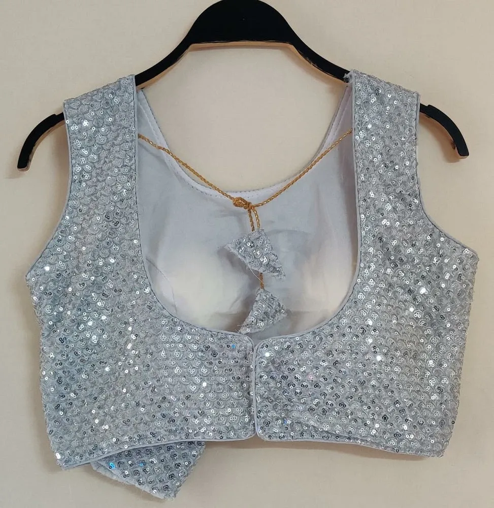 Choli 5441467 Sequins Embroidery Small Size Choli Saree Blouse