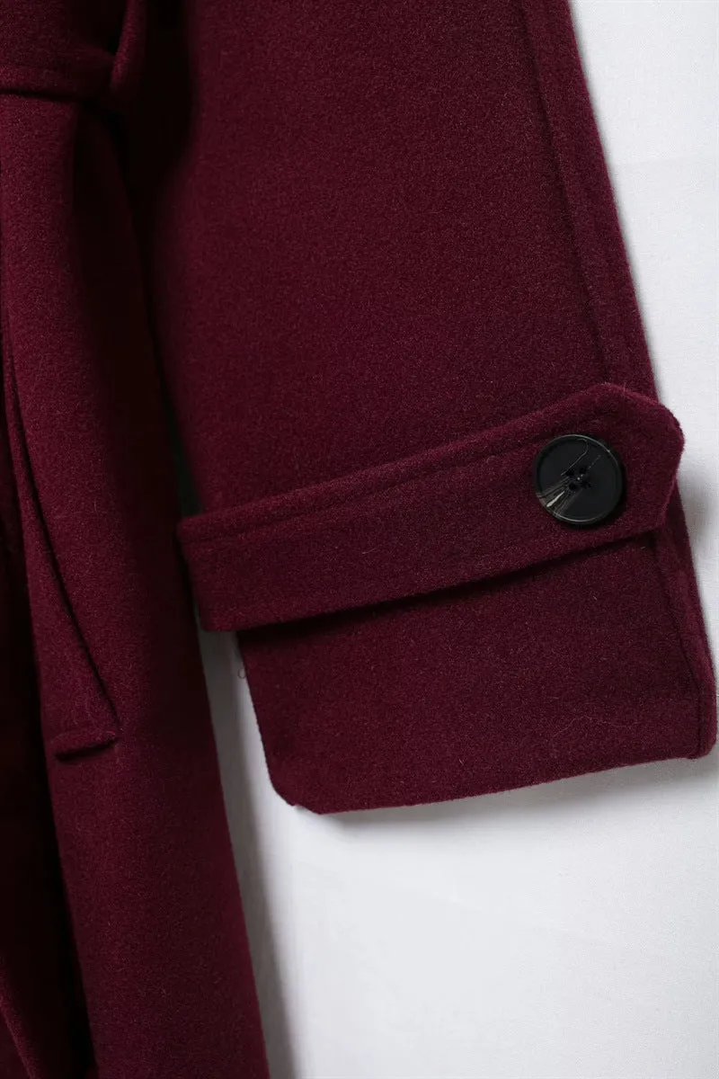 Clara™ | Elegant Classy Burgundy Coat