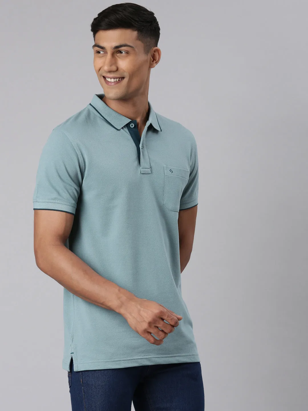 Classic Polo Men's Polo Neck Half Sleeve Slim Fit Cotton T Shirt | TOY-NOVA-LAGOON SF P