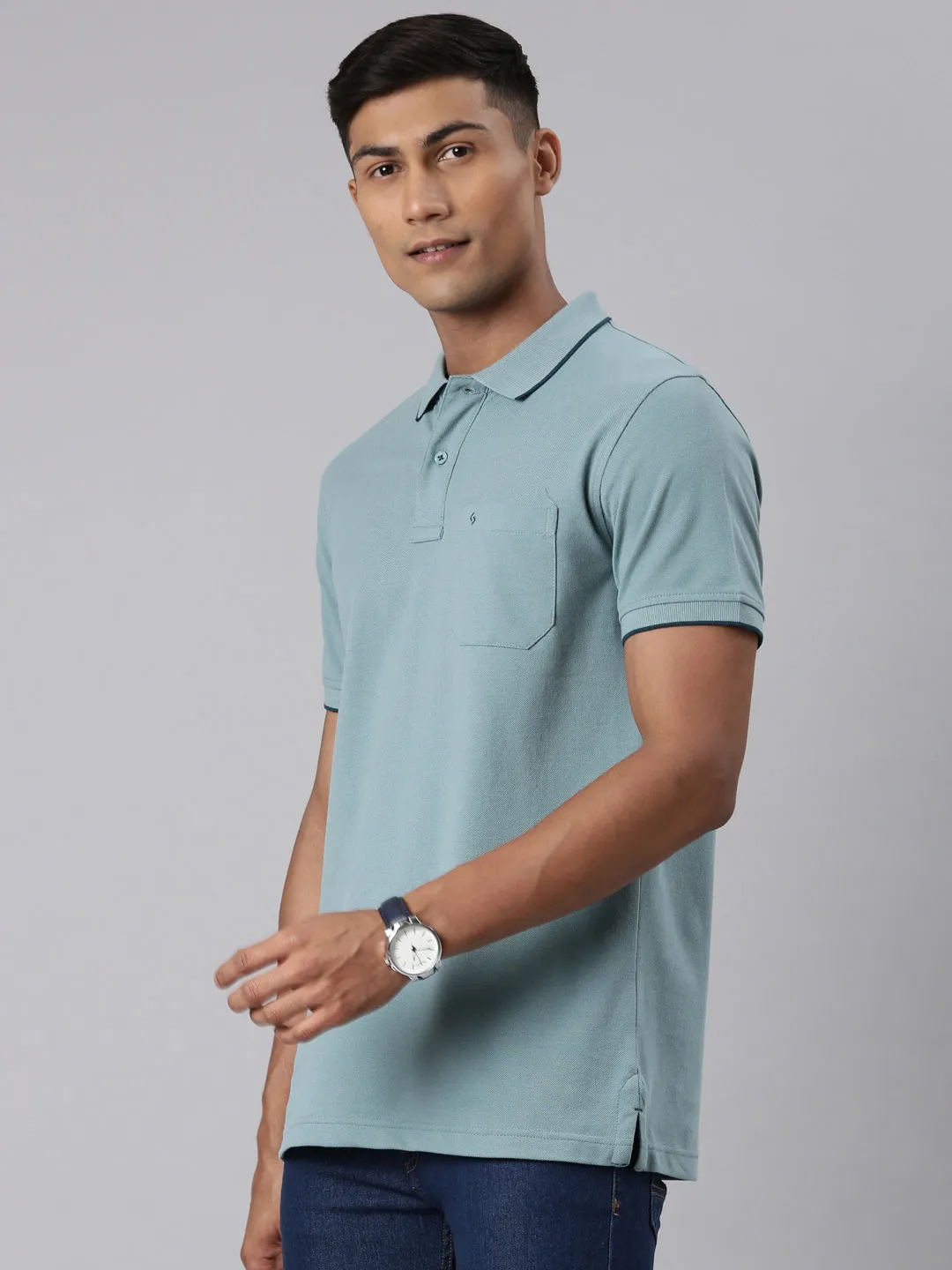 Classic Polo Men's Polo Neck Half Sleeve Slim Fit Cotton T Shirt | TOY-NOVA-LAGOON SF P