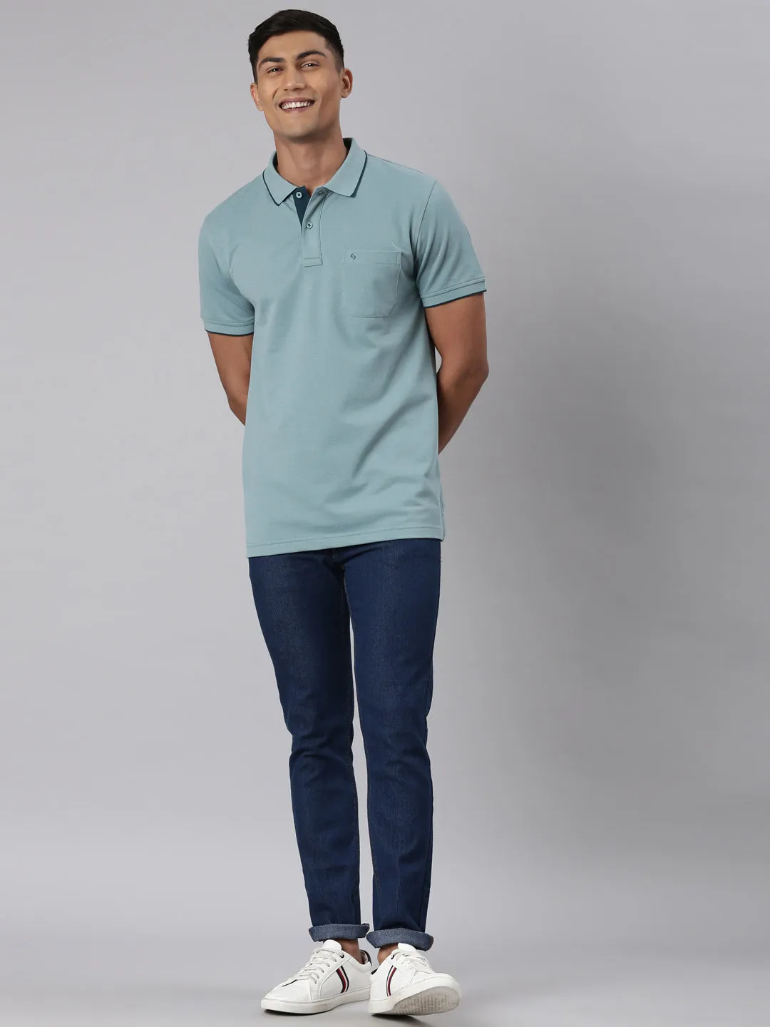 Classic Polo Men's Polo Neck Half Sleeve Slim Fit Cotton T Shirt | TOY-NOVA-LAGOON SF P