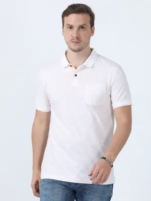 Classic Polo Men's Printed White Cotton Half Sleeve T-Shirt | BELLO - 266 B SF P