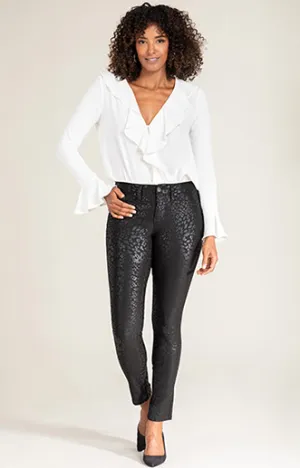 Coated Cheetah Hyperstretch Skinny Jean