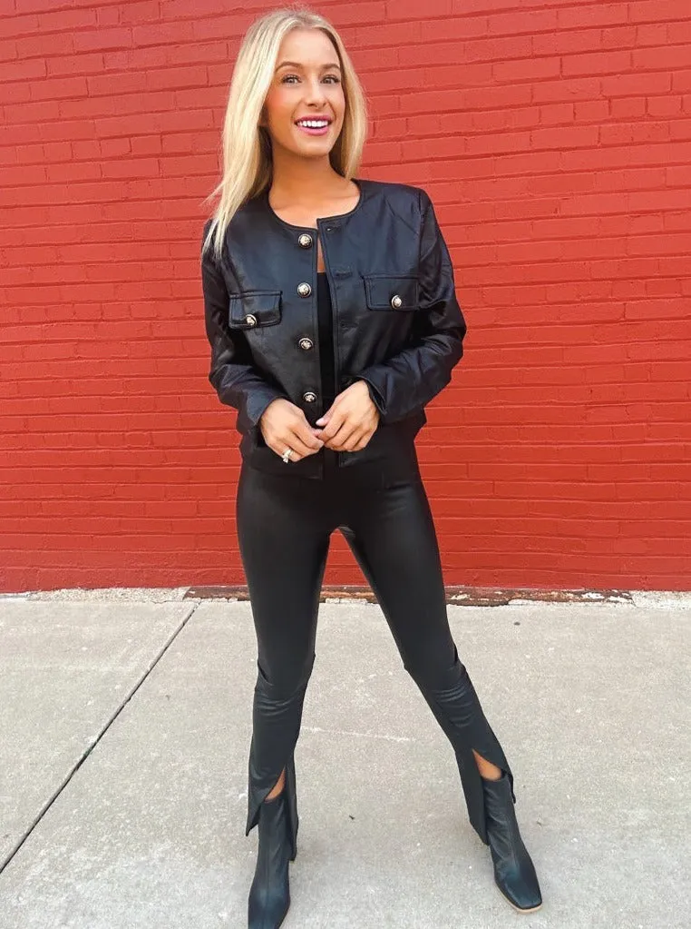 Confidence Boost Faux Leather Jacket
