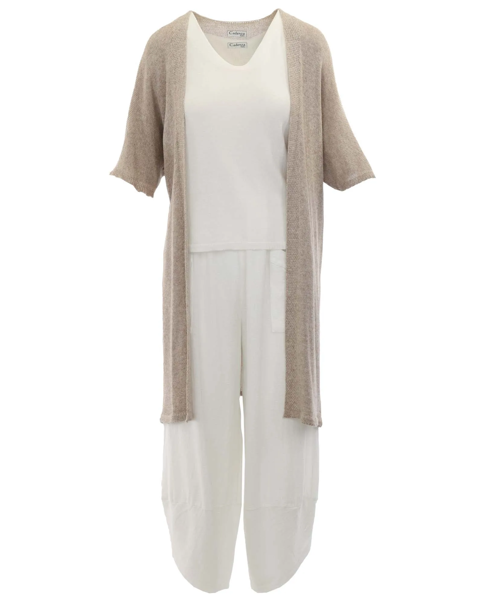 Cotton Blend Long Kimono