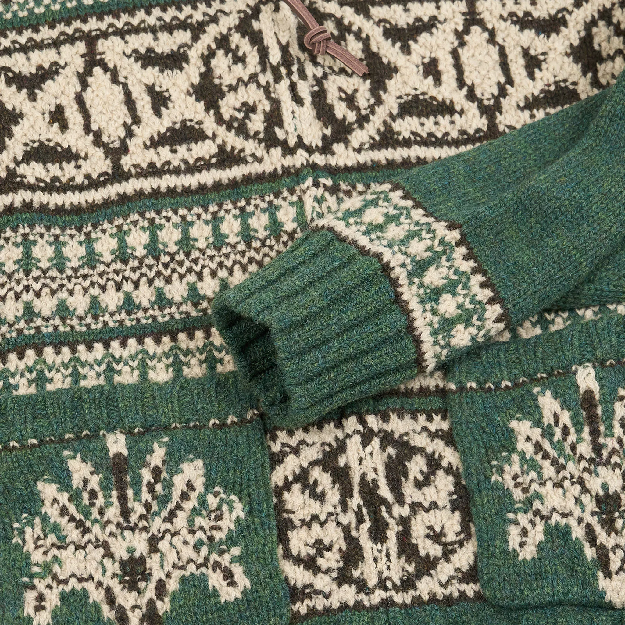Double RL Genderless Knitted Full Zip Shawl Cardigan