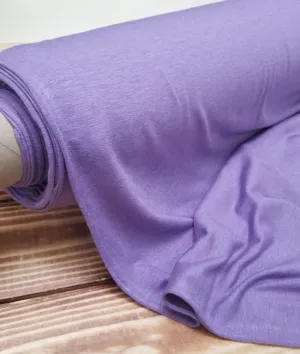 End of Bolt: 3 yards of Designer Deadstock Rayon Wool Stretch Jersey Light Purple 5.5oz Knit- remnant
