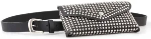 Fashion Rivet Studded Envelope Waist Bag PU Leather Belt Fanny Pack Removable Waist Pouch Belt Cellphone Bag