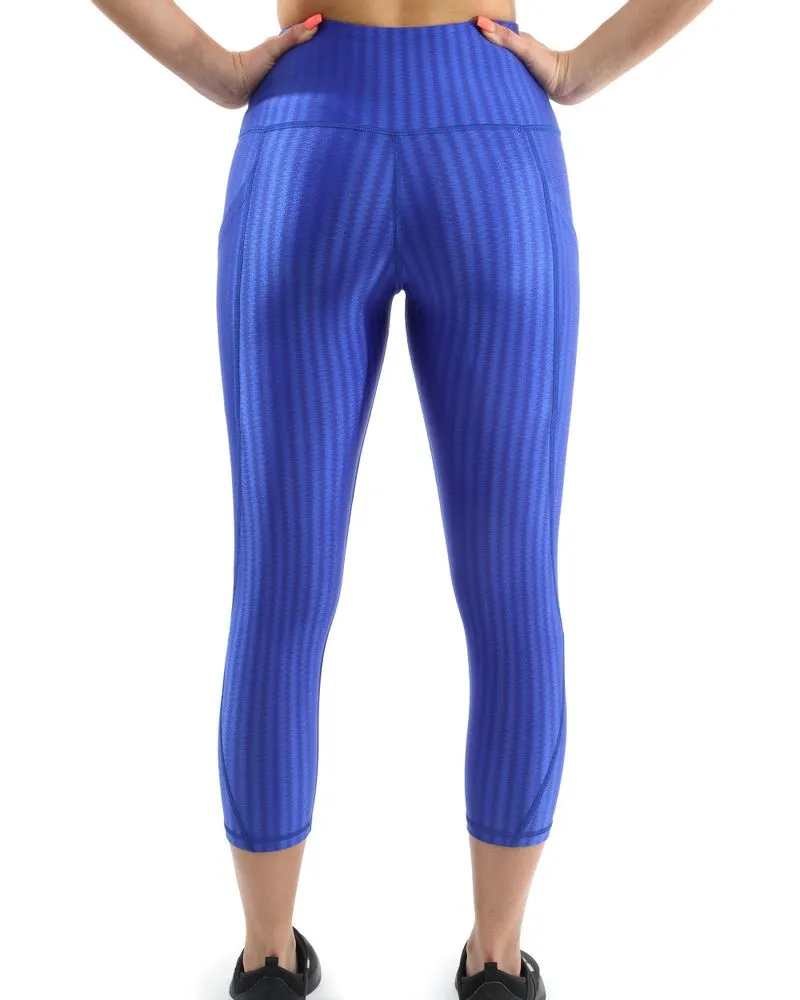 Firenze Activewear Capri Leggings - Blue [MADE IN ITALY] - Size Small