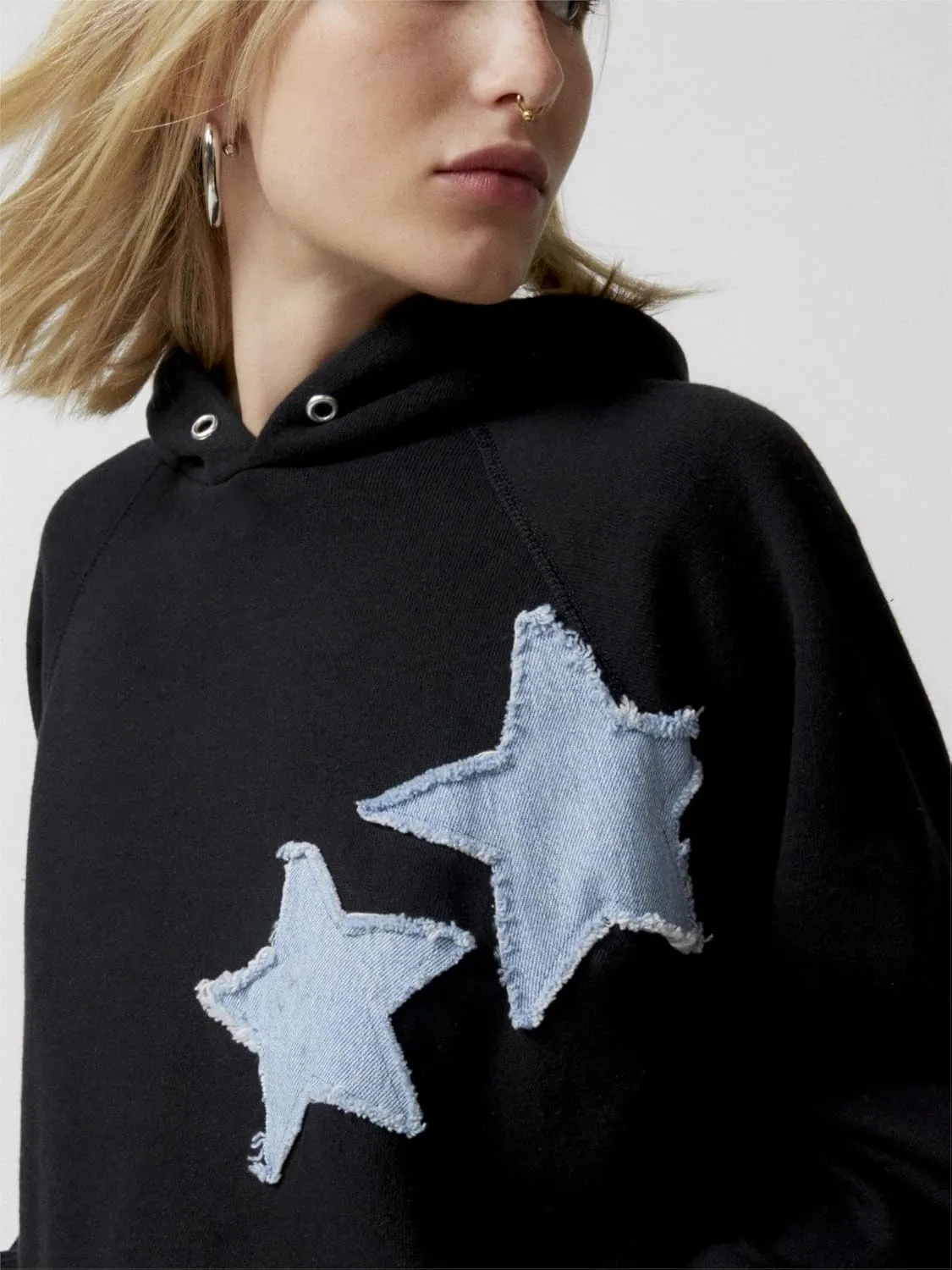 Graphic Oversized Sweatshirt Y2k Women Preppy Hoodies Long Sleeve Hooded Pullover Sweaters Aesthetic Pockets