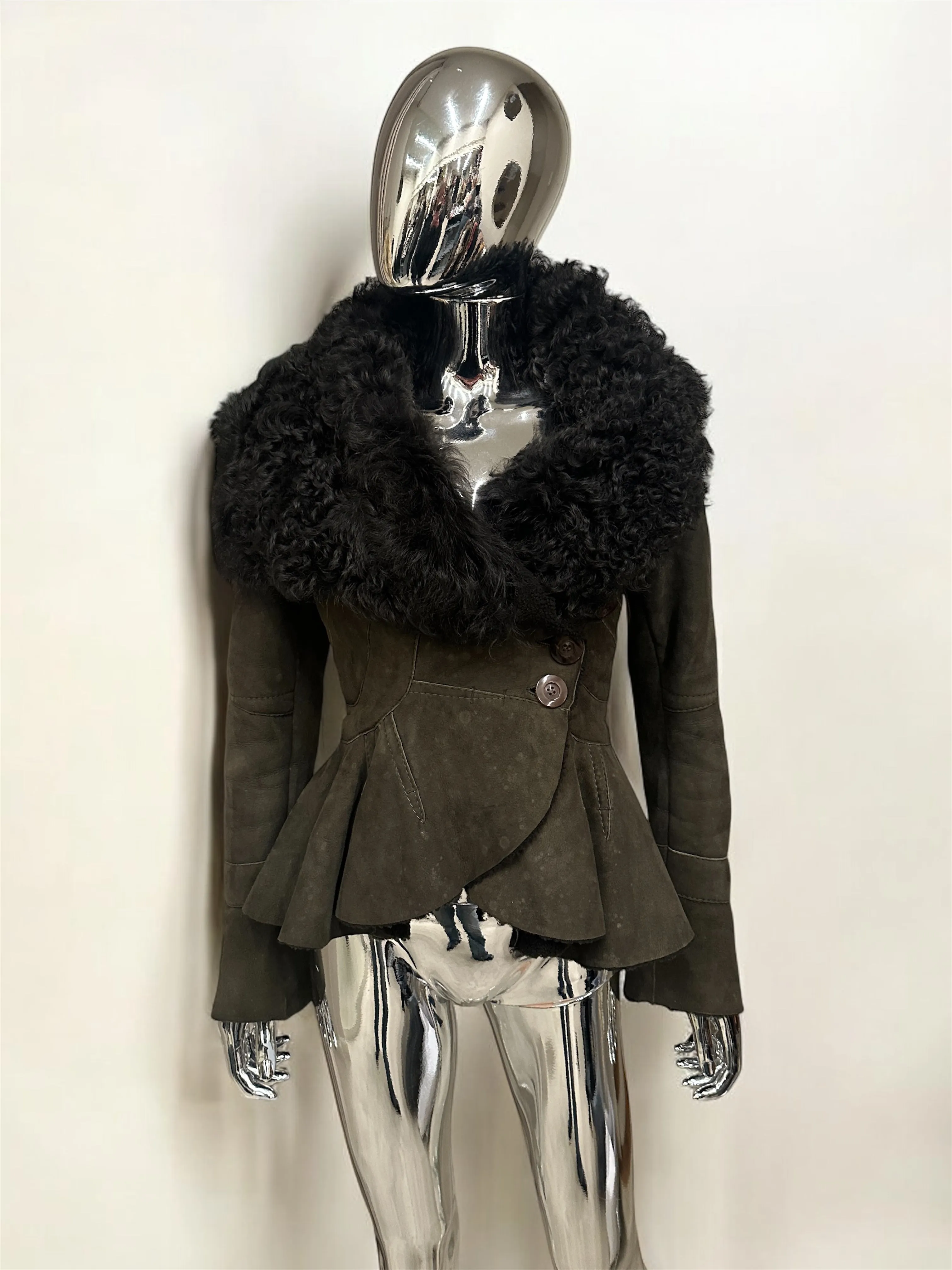 Green Fur Shearling Jacket