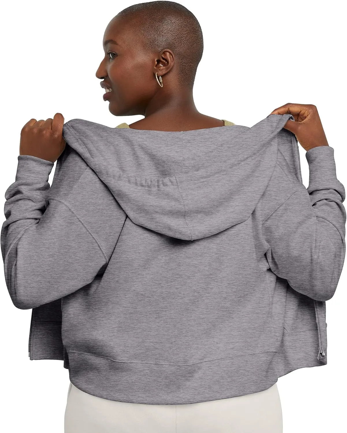 Hanes Women's Originals French Terry Zip-up Hoodie, Lightweight Fleece Zip Hooded Sweatshirt, Available in Plus