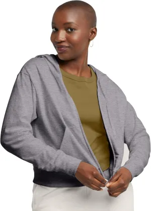 Hanes Women's Originals French Terry Zip-up Hoodie, Lightweight Fleece Zip Hooded Sweatshirt, Available in Plus
