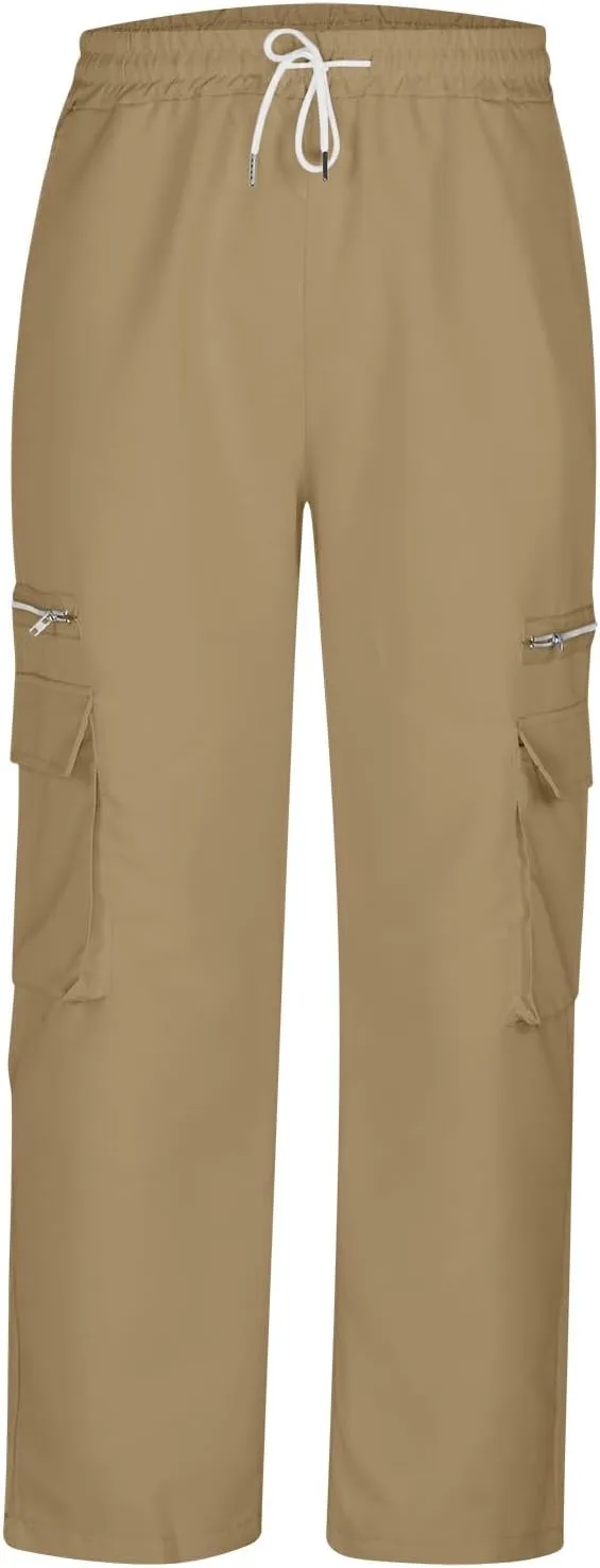 Hiking Pants Men Casual Sports Sweatpants with Zipper Pockets Track Jogging Workout Pants Athletic Running Pants