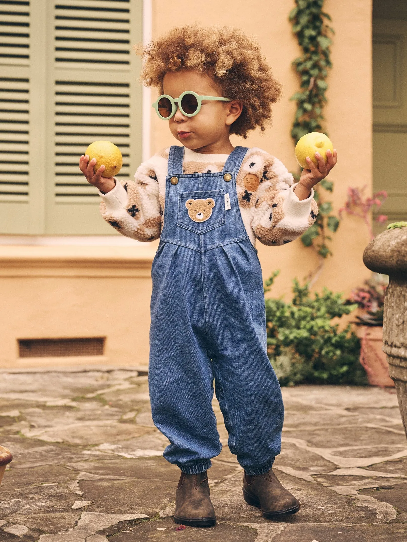 Huxbaby Huxbear Knit Denim Overalls