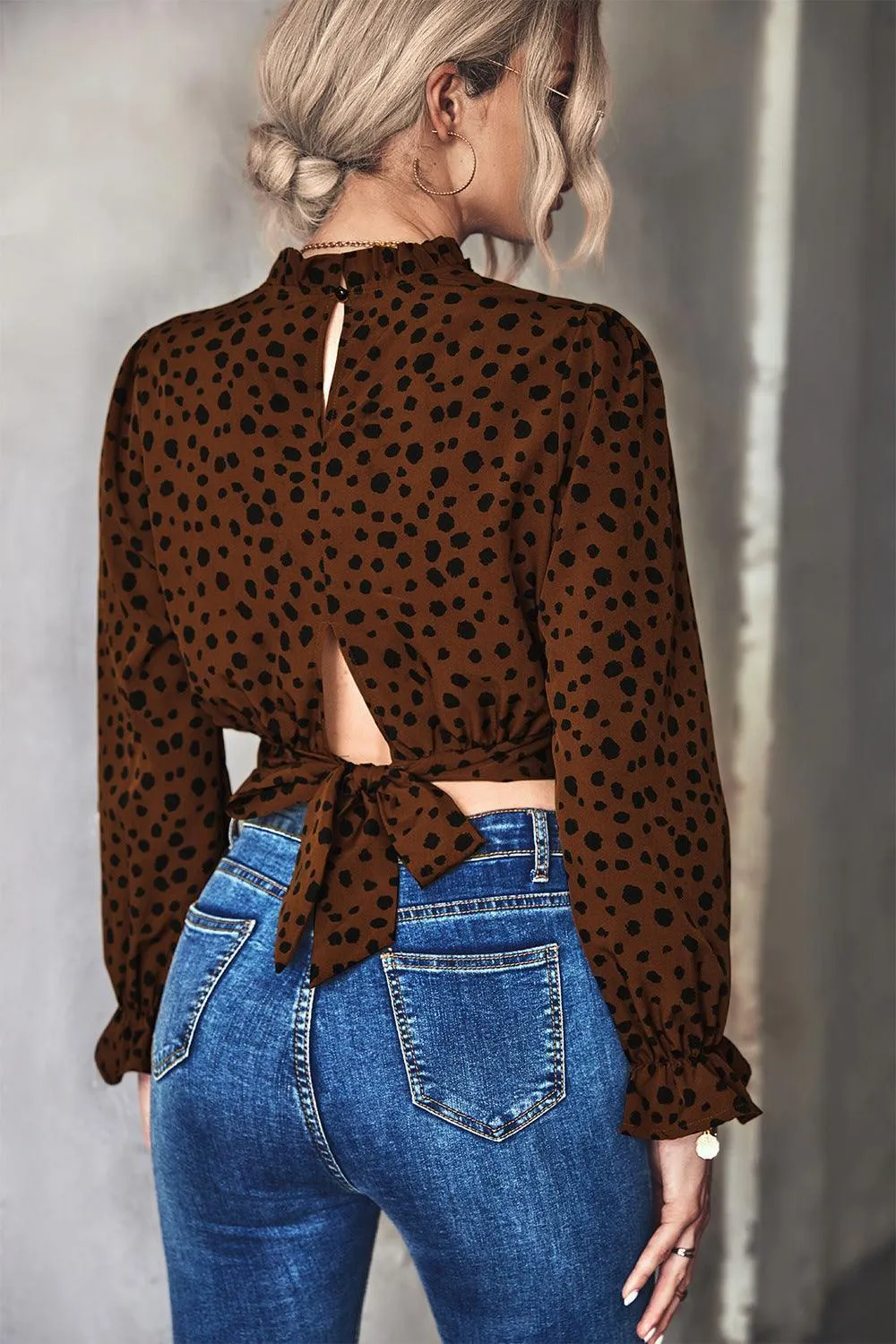 In Control Puff Long Sleeve Cropped Top