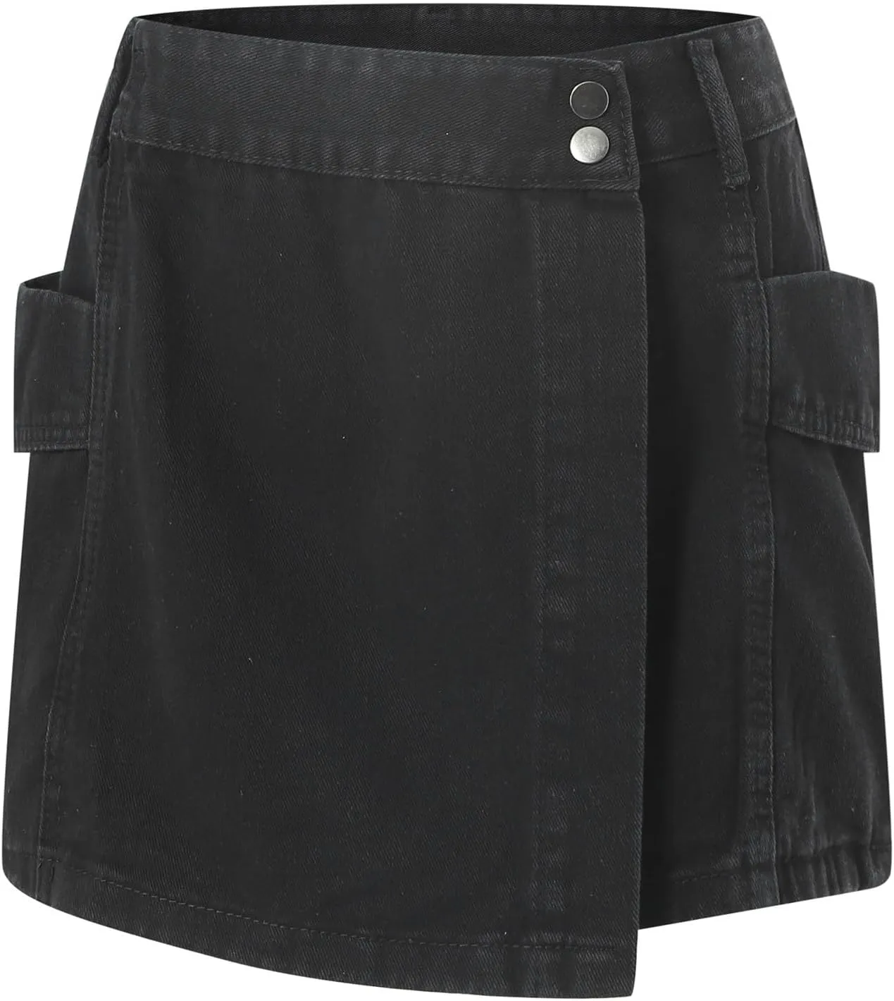 Jean Shorts for Women Mini Denim High Waisted Asymmetrical Wrap Short Skirt Casual Summer Retro Mini Skort Y2k Trendy 2025