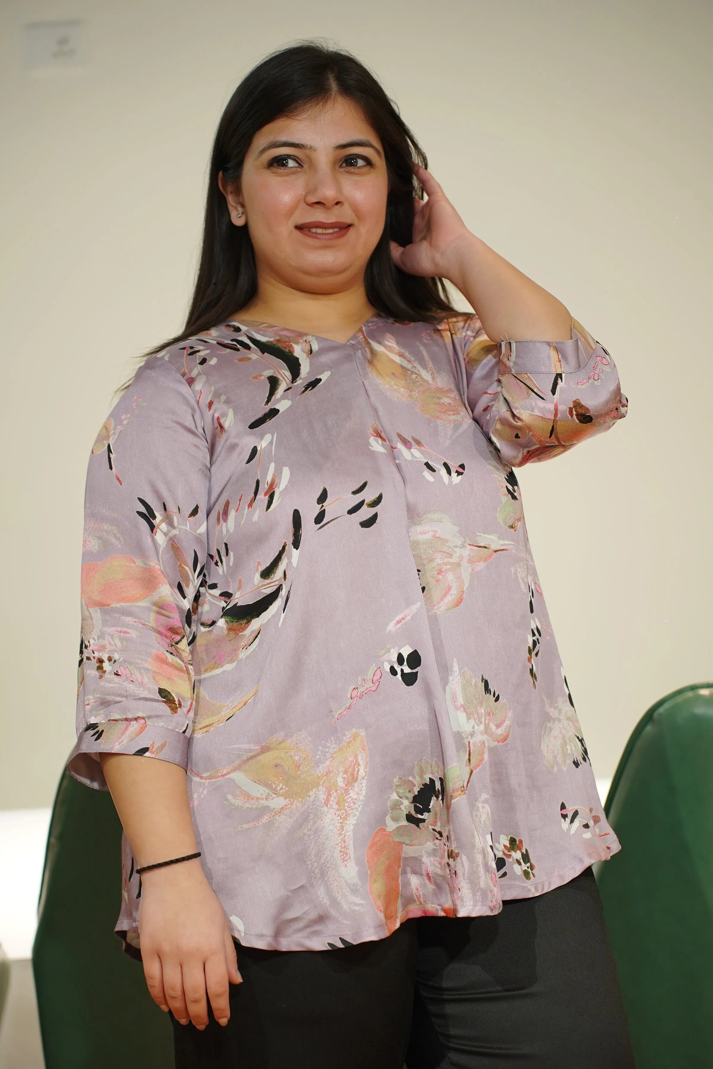 Lilac Lustre Floral Top