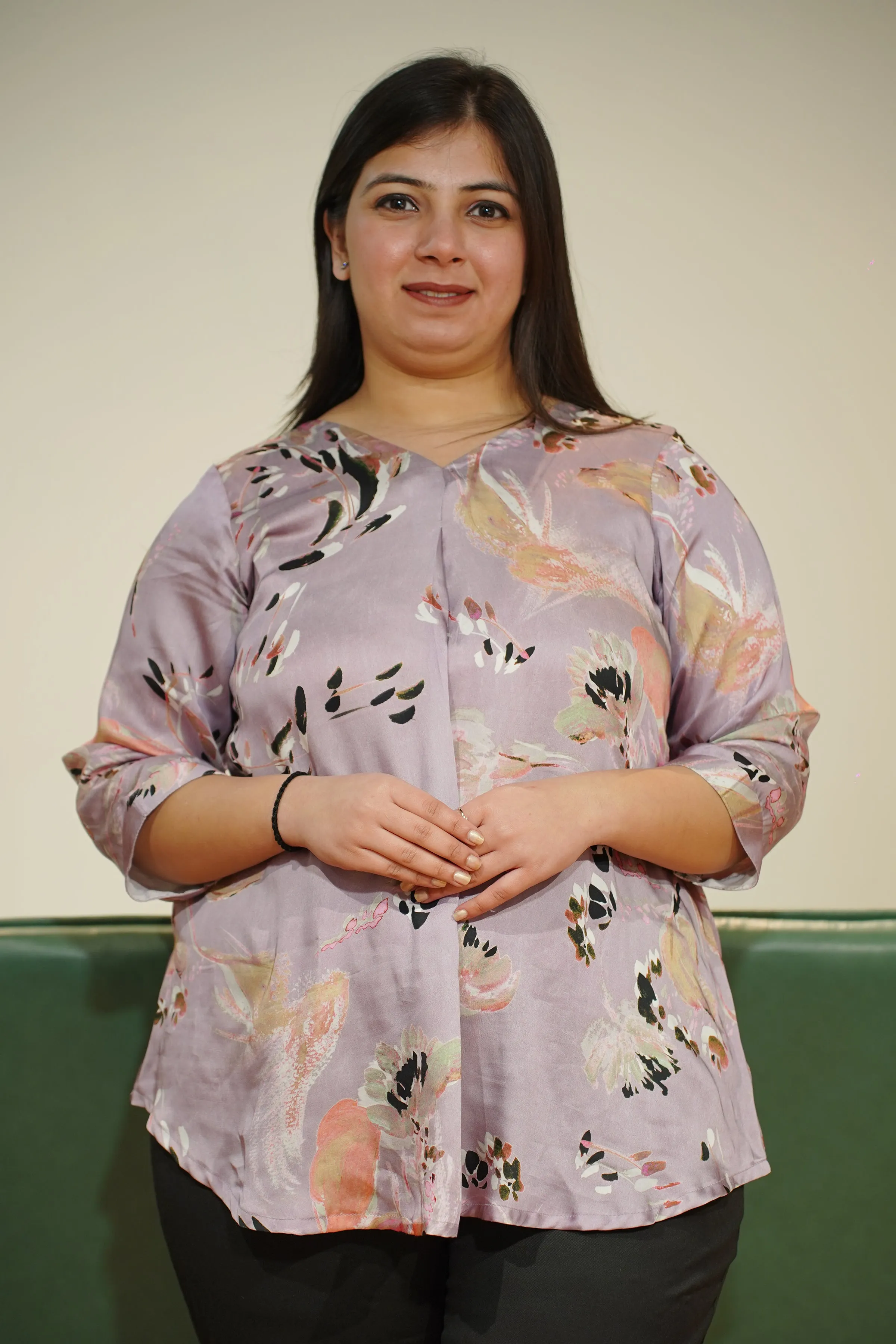 Lilac Lustre Floral Top