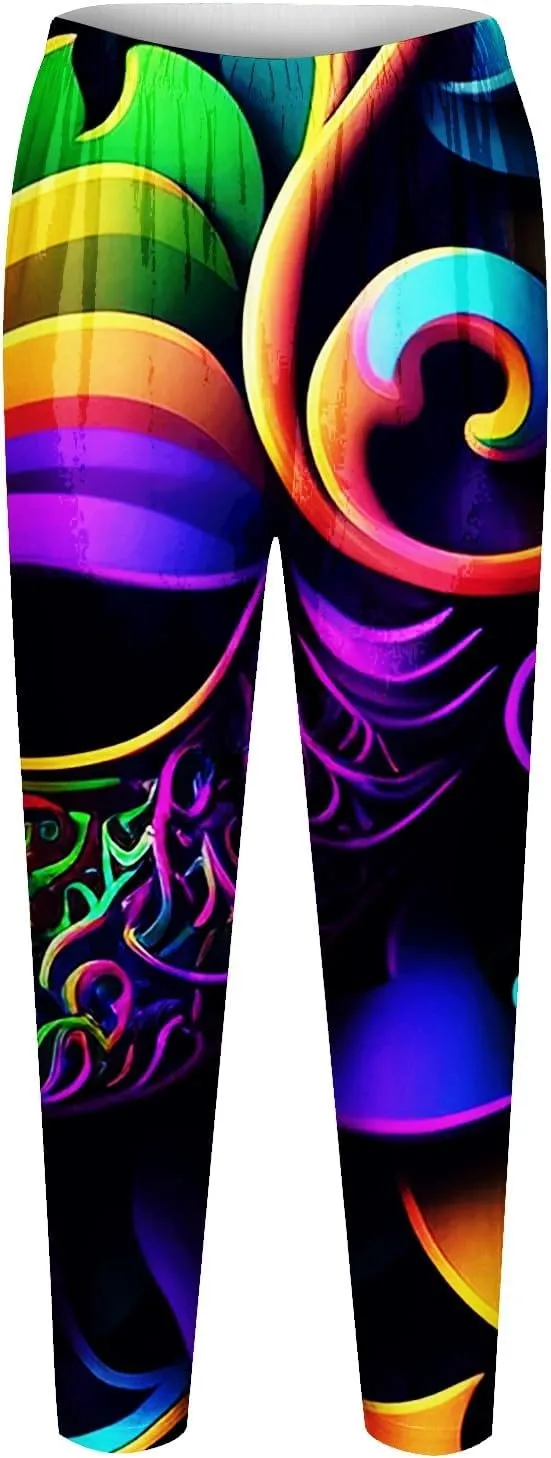 Litetao Mardi Gras Leggings for Women 2025 High Waisted Carnival Fancy Sequin Mask Printed Yoga Pants Stretch Tights Trousers