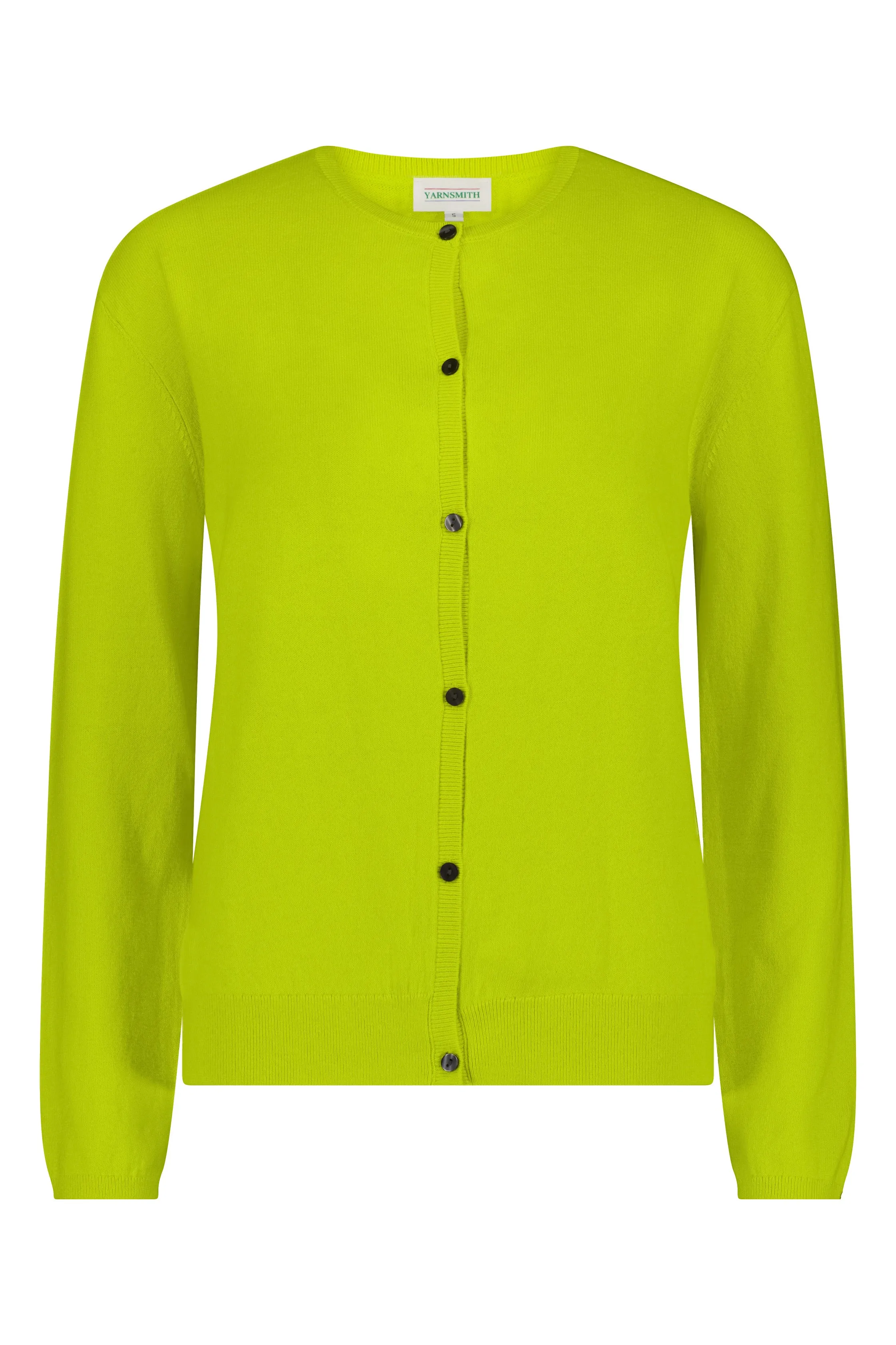 Malachite Yarnsmith Round Neck Cardigan Yellow