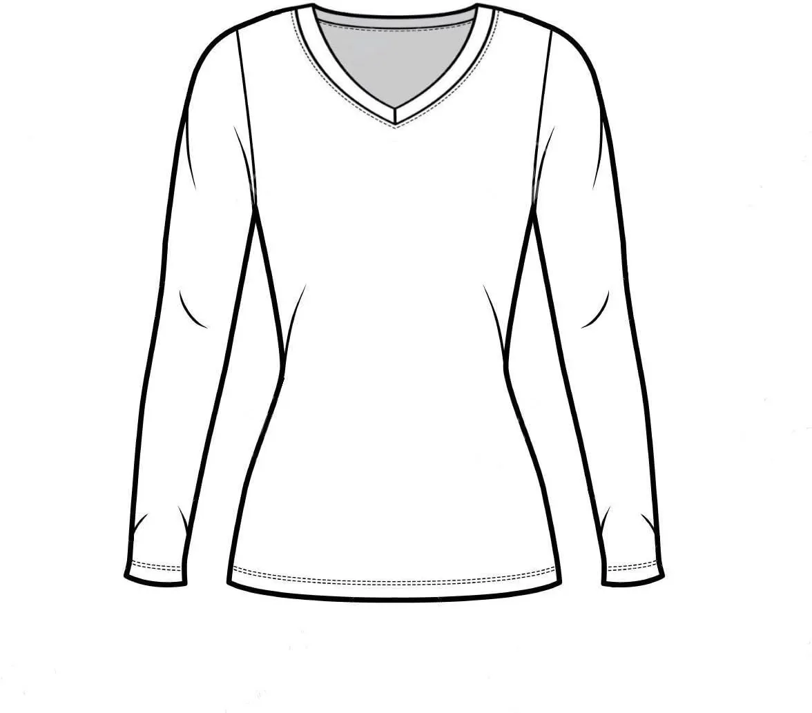 M&M SCRUBS Women's Under Scrub Tee V-Neck Long Sleeve T-Shirt - 3 Pack