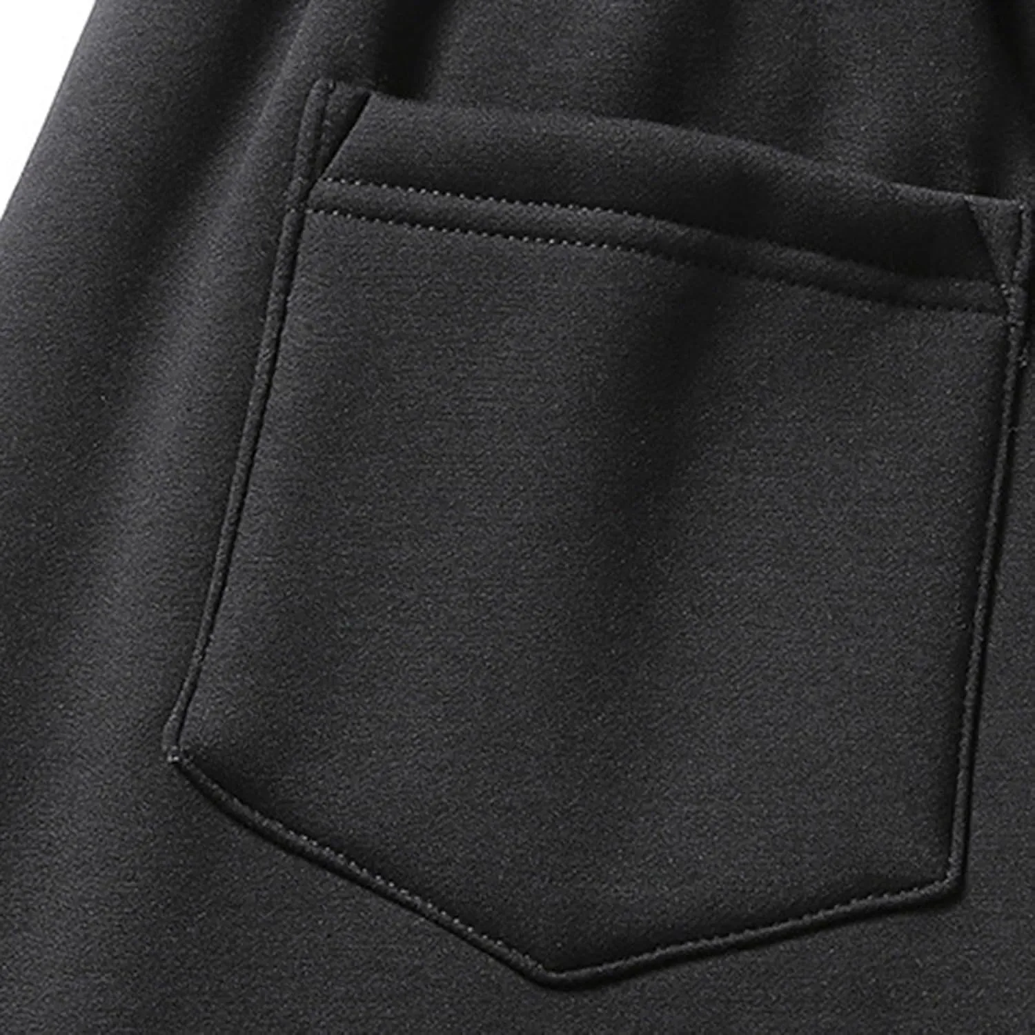 Men's Fleece Cargo Sweatpants Drawstring Baggy Wide Straight Leg Relaxed Fit Overalls Outdoor Yoga Trousers