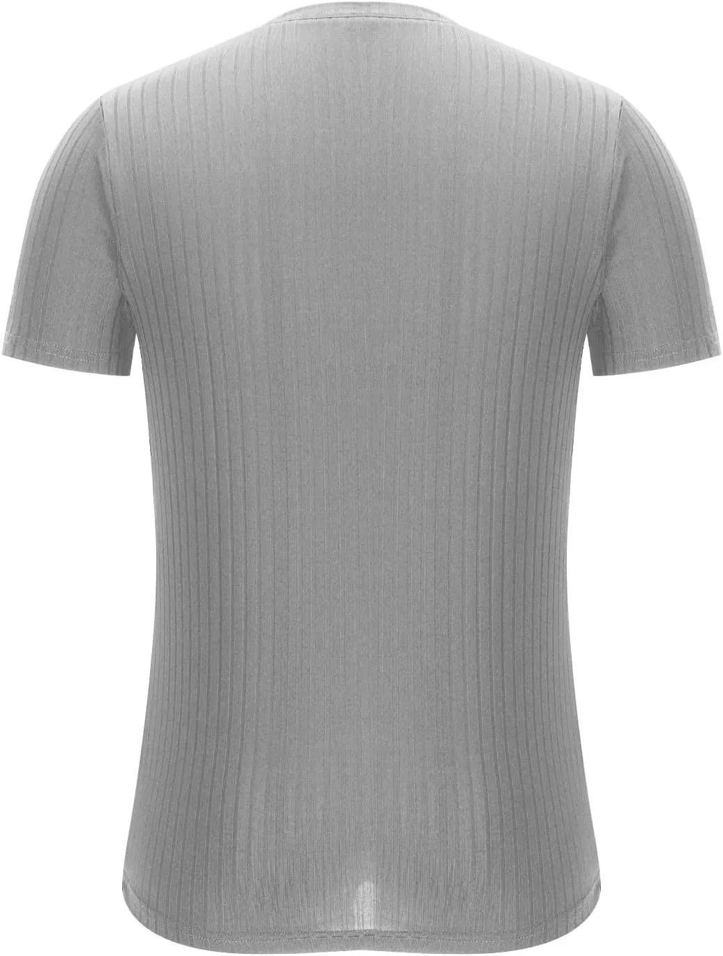Mens Knit T Shirts Slim Fit Casual V Neck Short Sleeve Men Fashion Ribbed Knit Vintage Sweater Tee Pullover Shirts