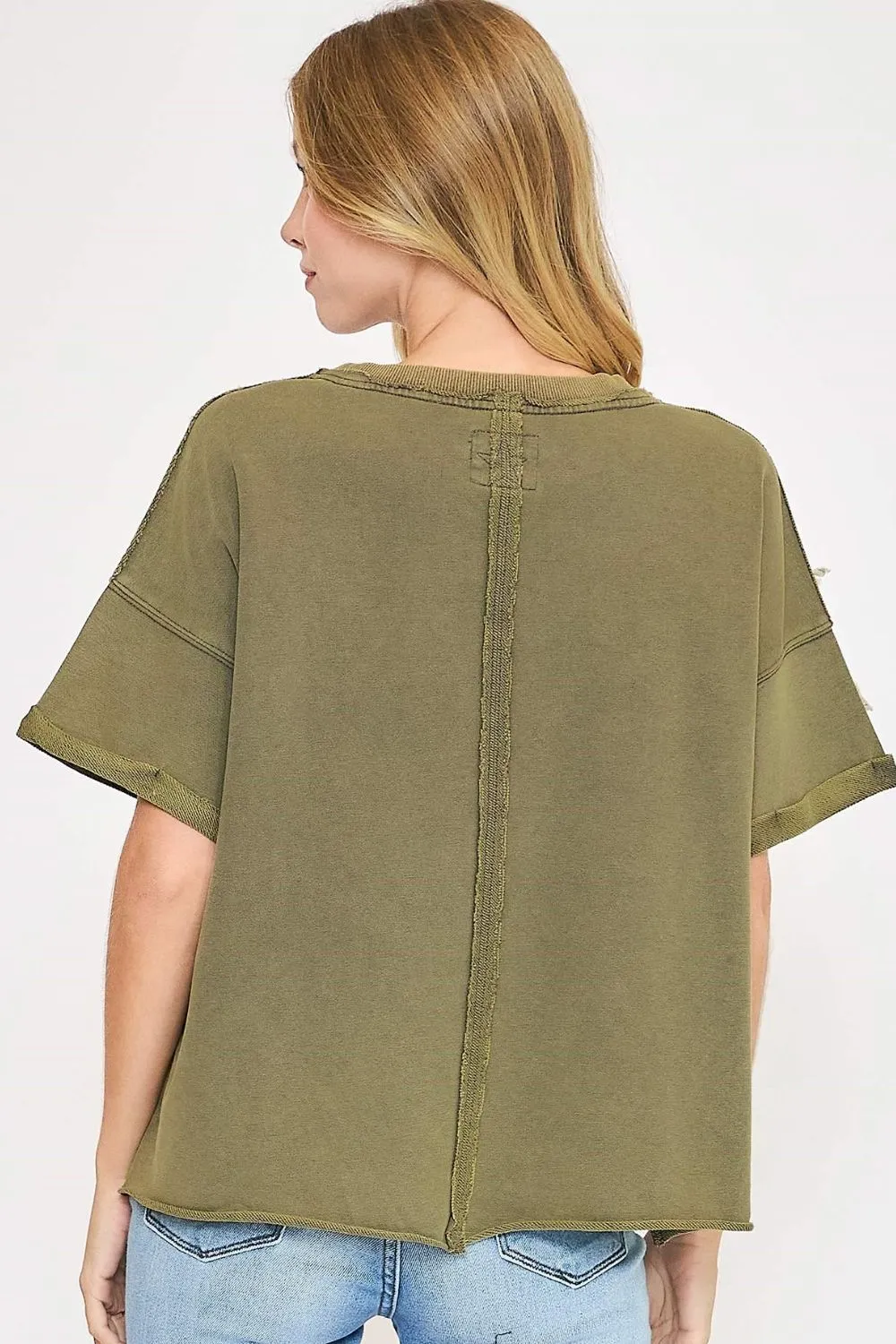 Mineral Washed French Terry Top