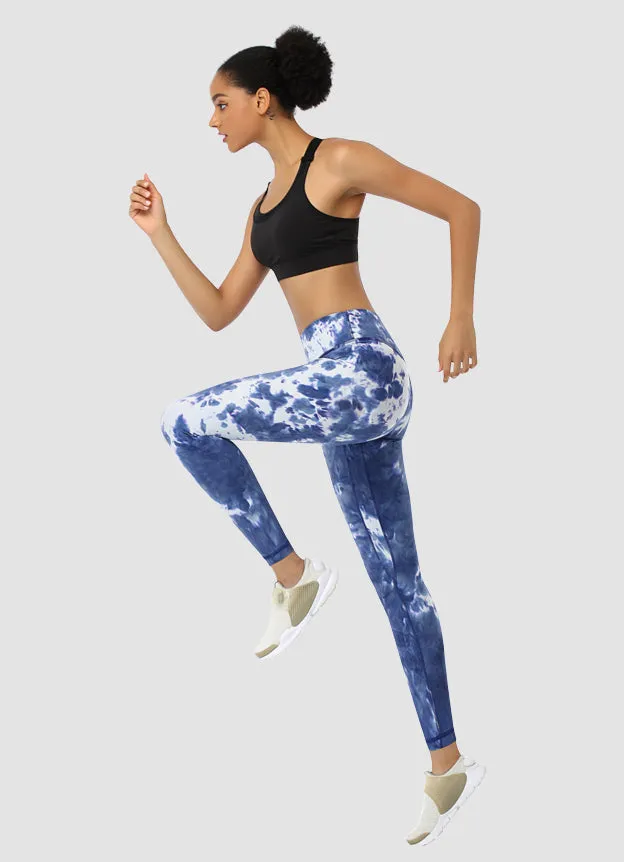 Newborn High Waist Yoga Leggings 25” — Tie Dye