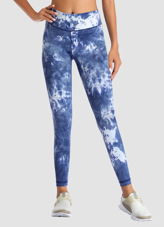 Newborn High Waist Yoga Leggings 25” — Tie Dye