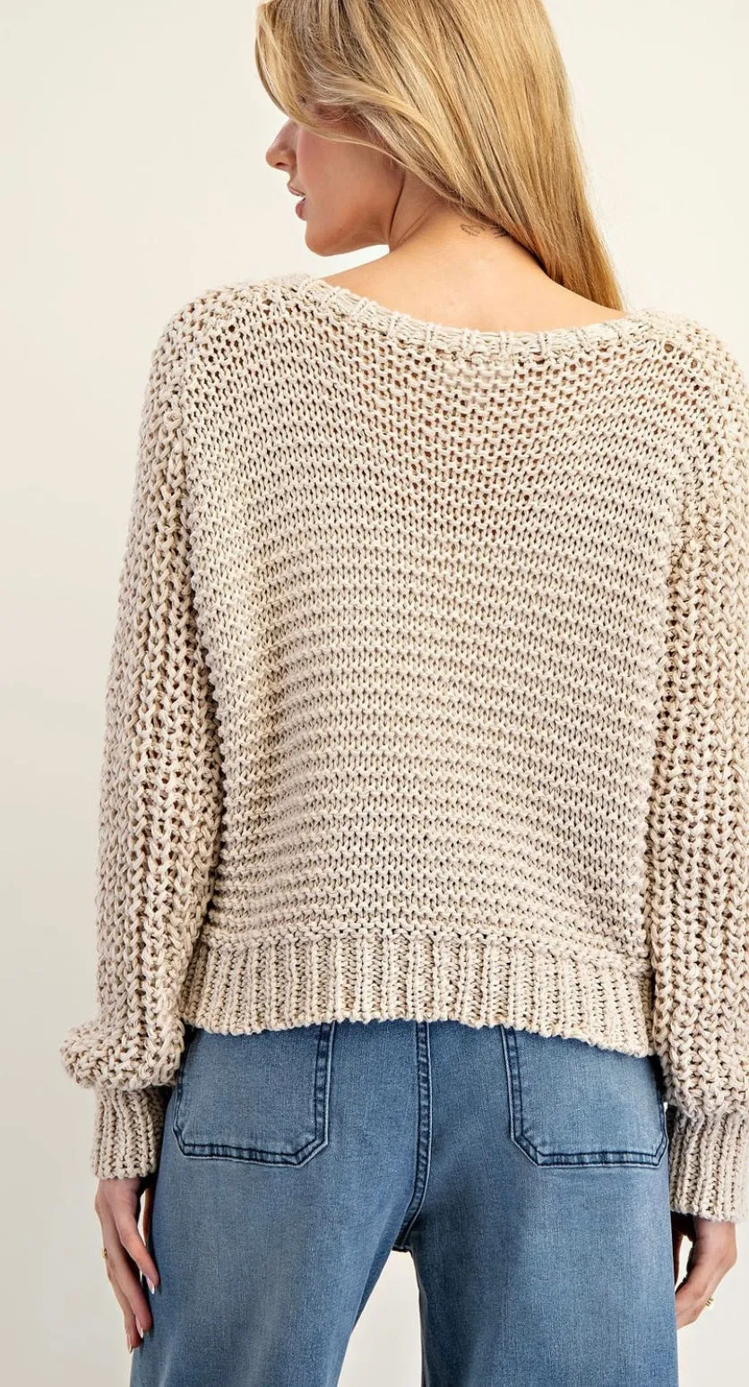 Oatmeal Sweater By: EE:some
