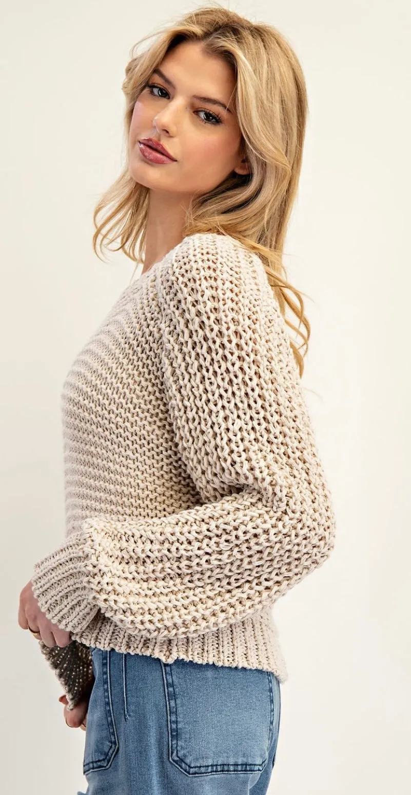 Oatmeal Sweater By: EE:some