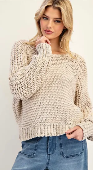 Oatmeal Sweater By: EE:some