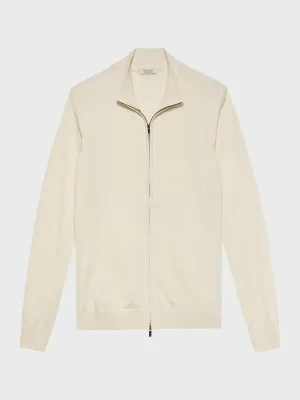 Off-White Cashfeel Full-Zip Sweater